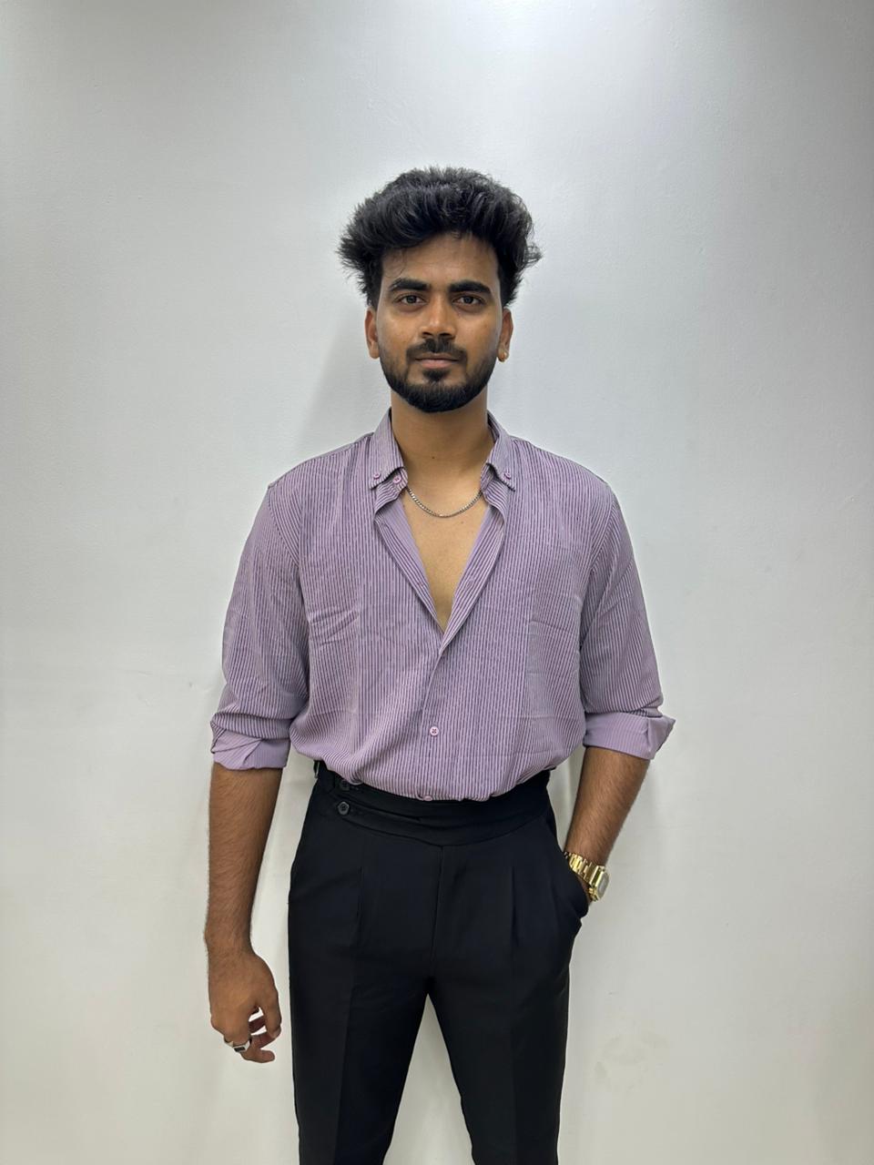 Purple Stripes Shirt