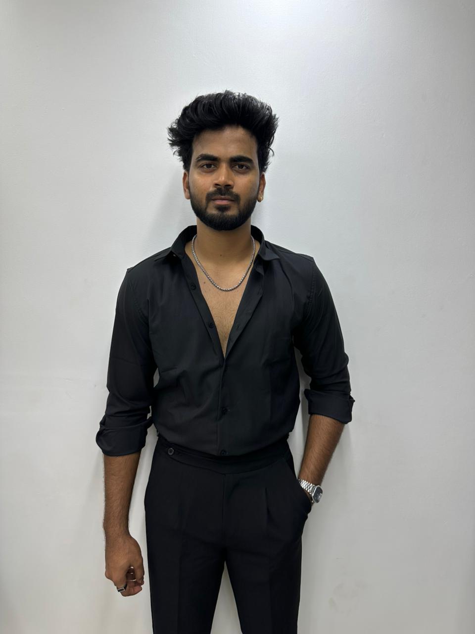 Black TR Solids Shirt