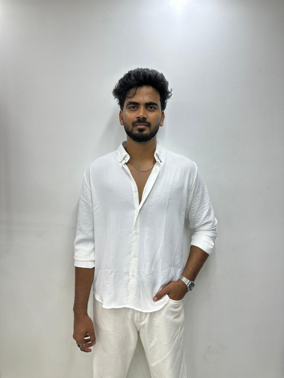 White Crush Linen Shirt