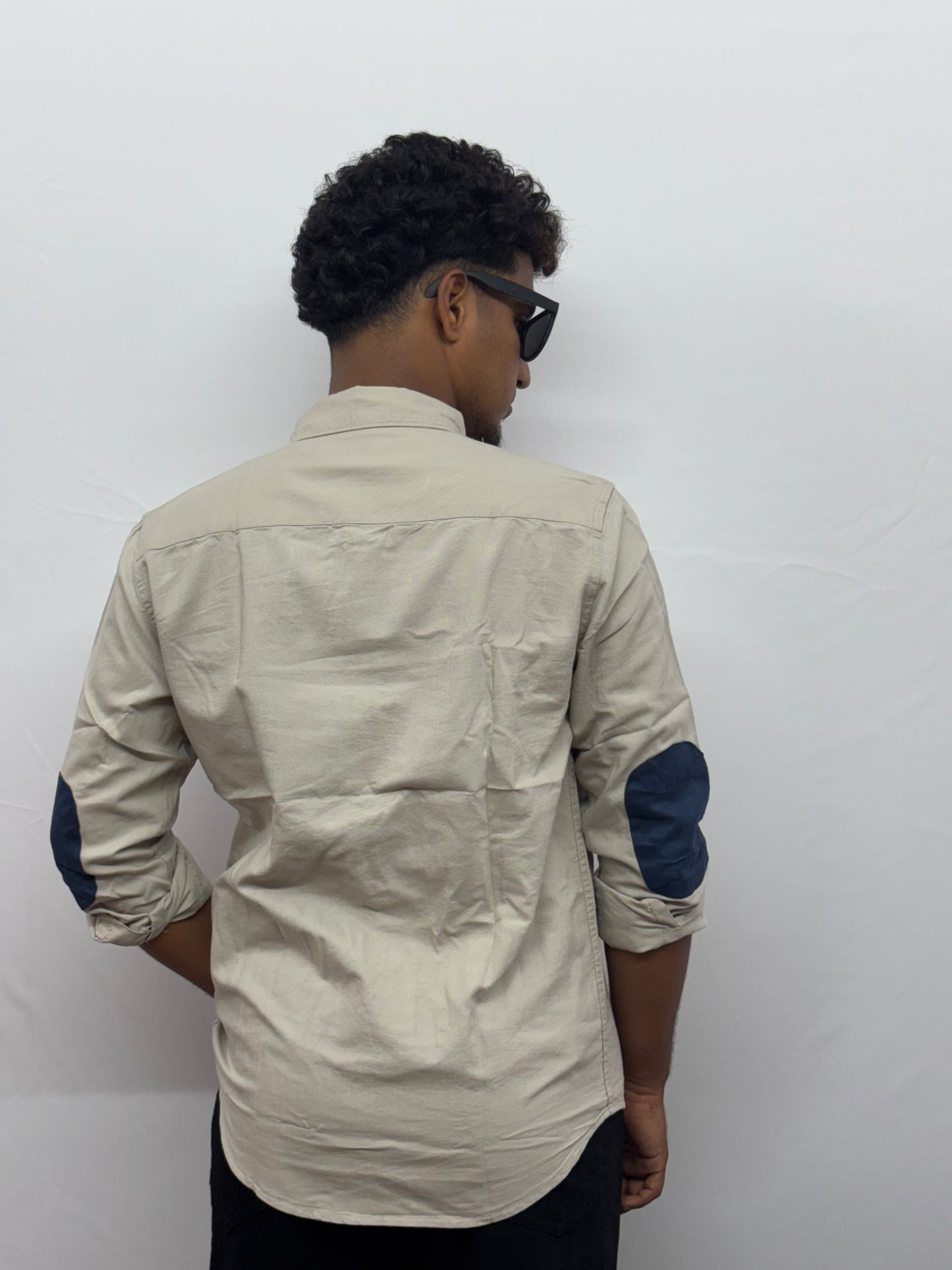 Beige Hand Patch Shirt