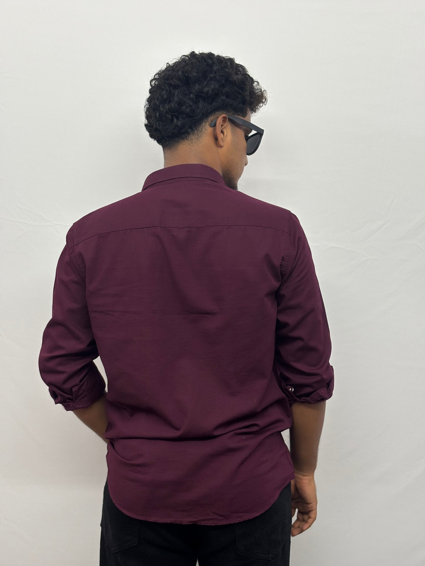 Maroon Linen Shirt