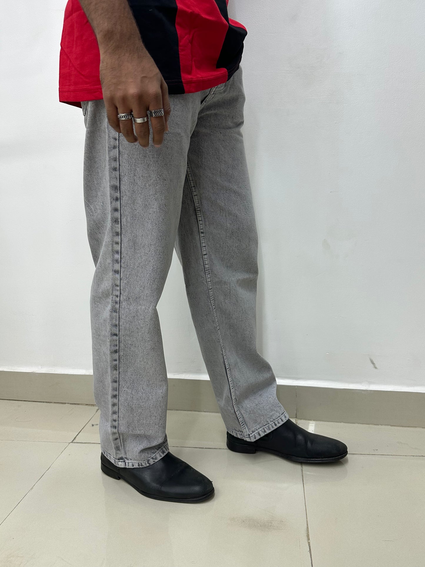 Light Grey Baggy Fit Jeans