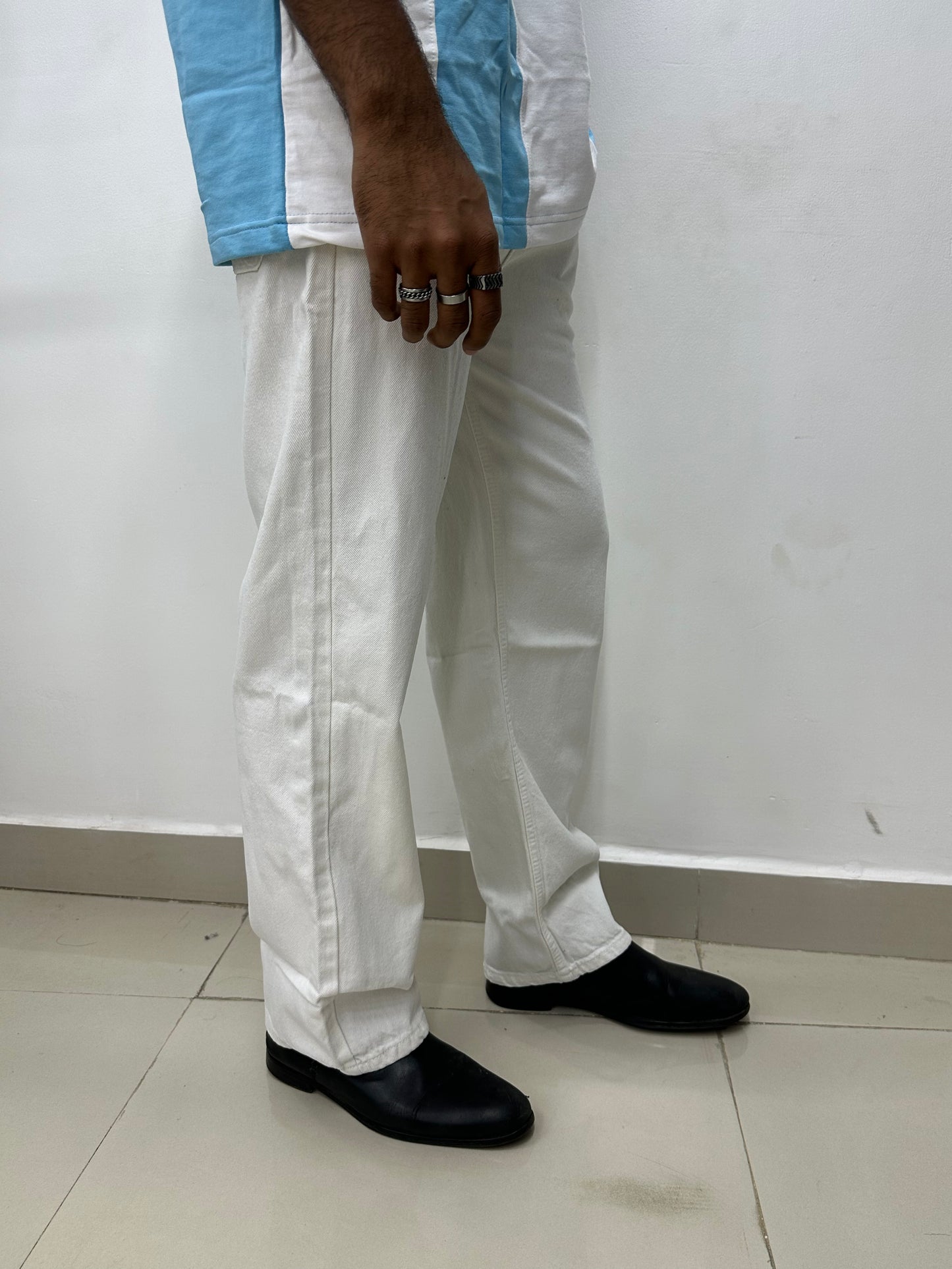 White Baggy Fit Jeans