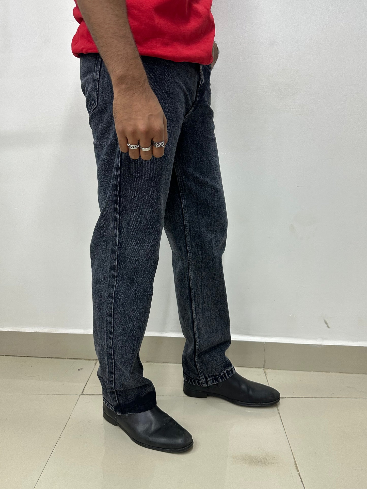 Charcoal Baggy Fit Jeans