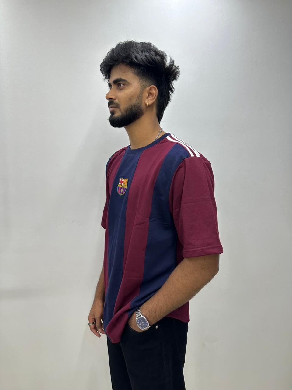 Red & Blue Football Oversized T-Shirt
