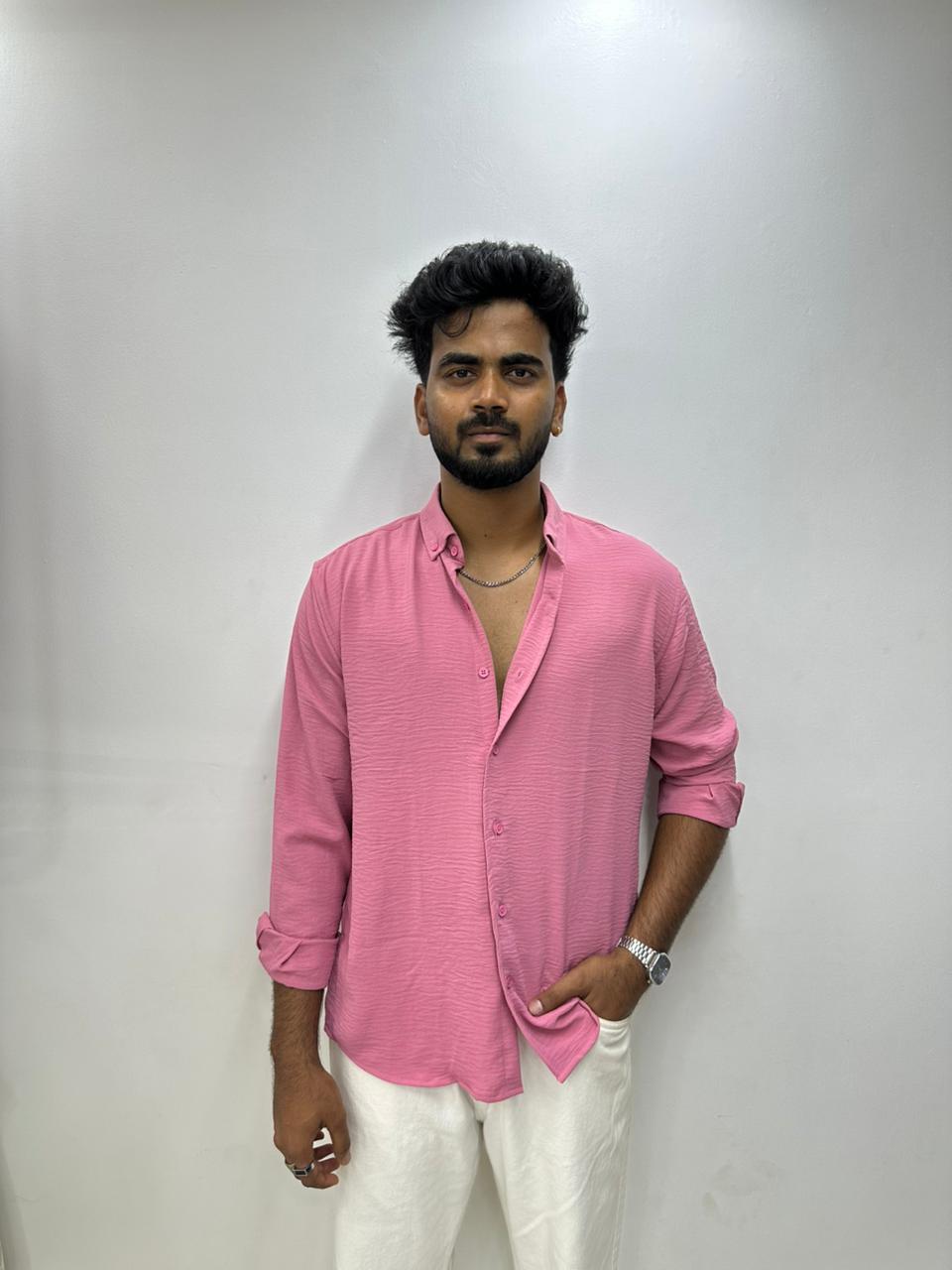 Pink Crush Linen Shirt