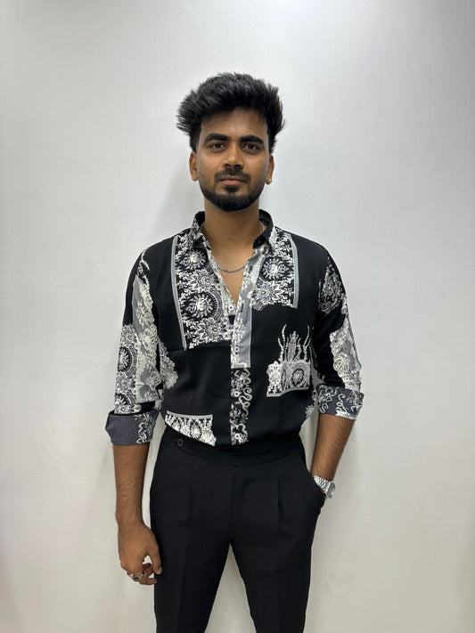Black Baroque Print