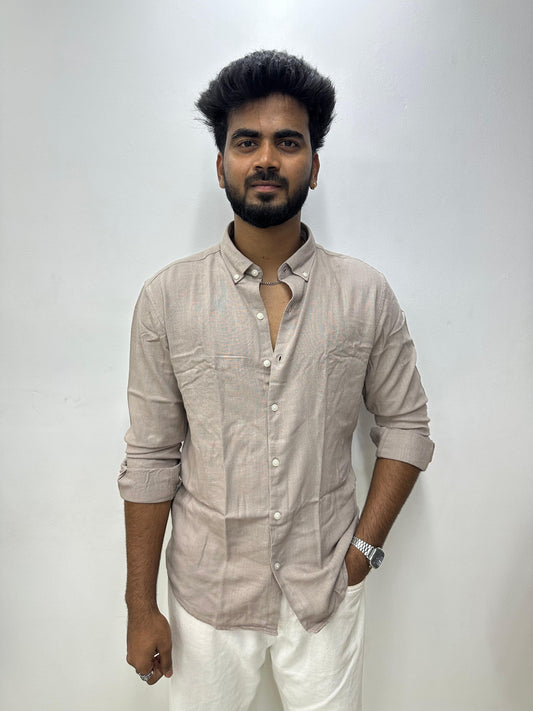 Dune Beige Linen Shirt