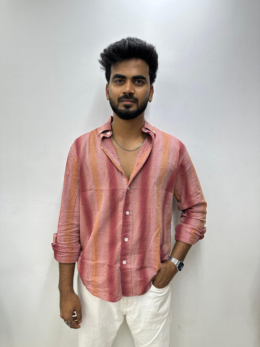 Orange Dobby Jacquard