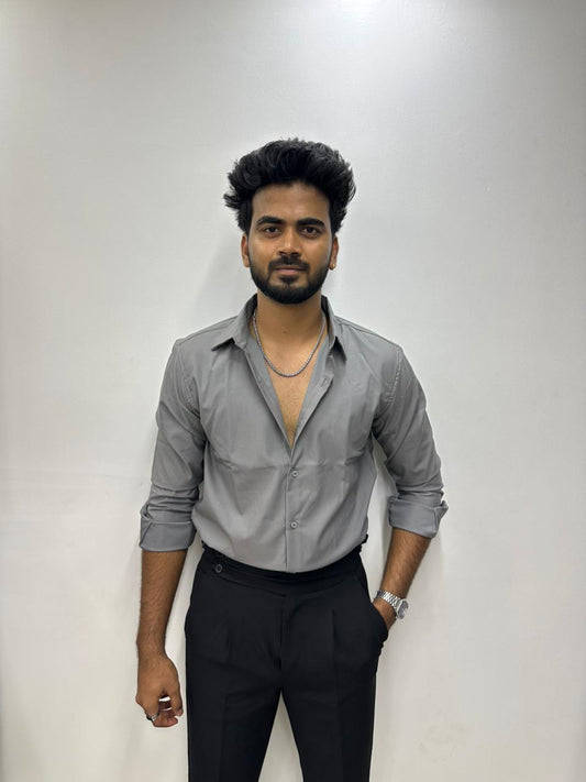 Sterling Grey TR Solids Shirt