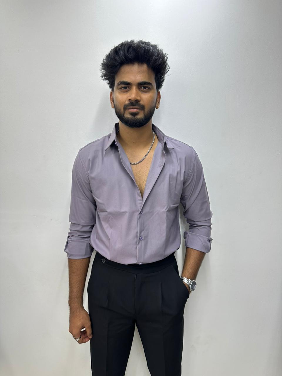 Dusty Lilac TR Solids Shirt