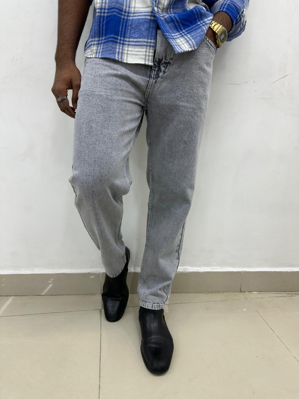 Light Grey Mom Fit Jeans