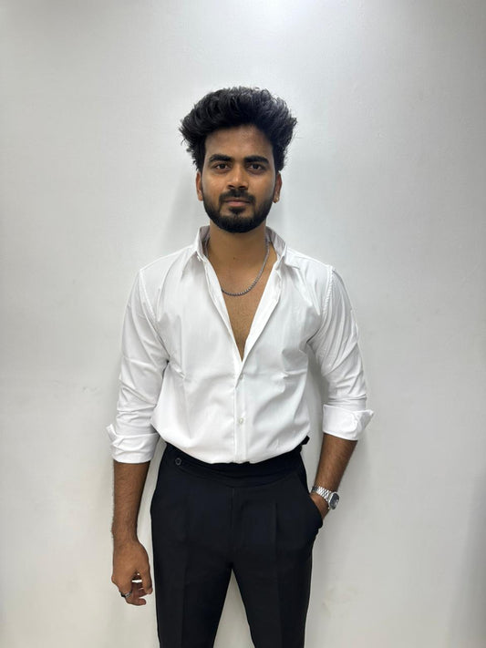 Crisp White TR Solids Shirt