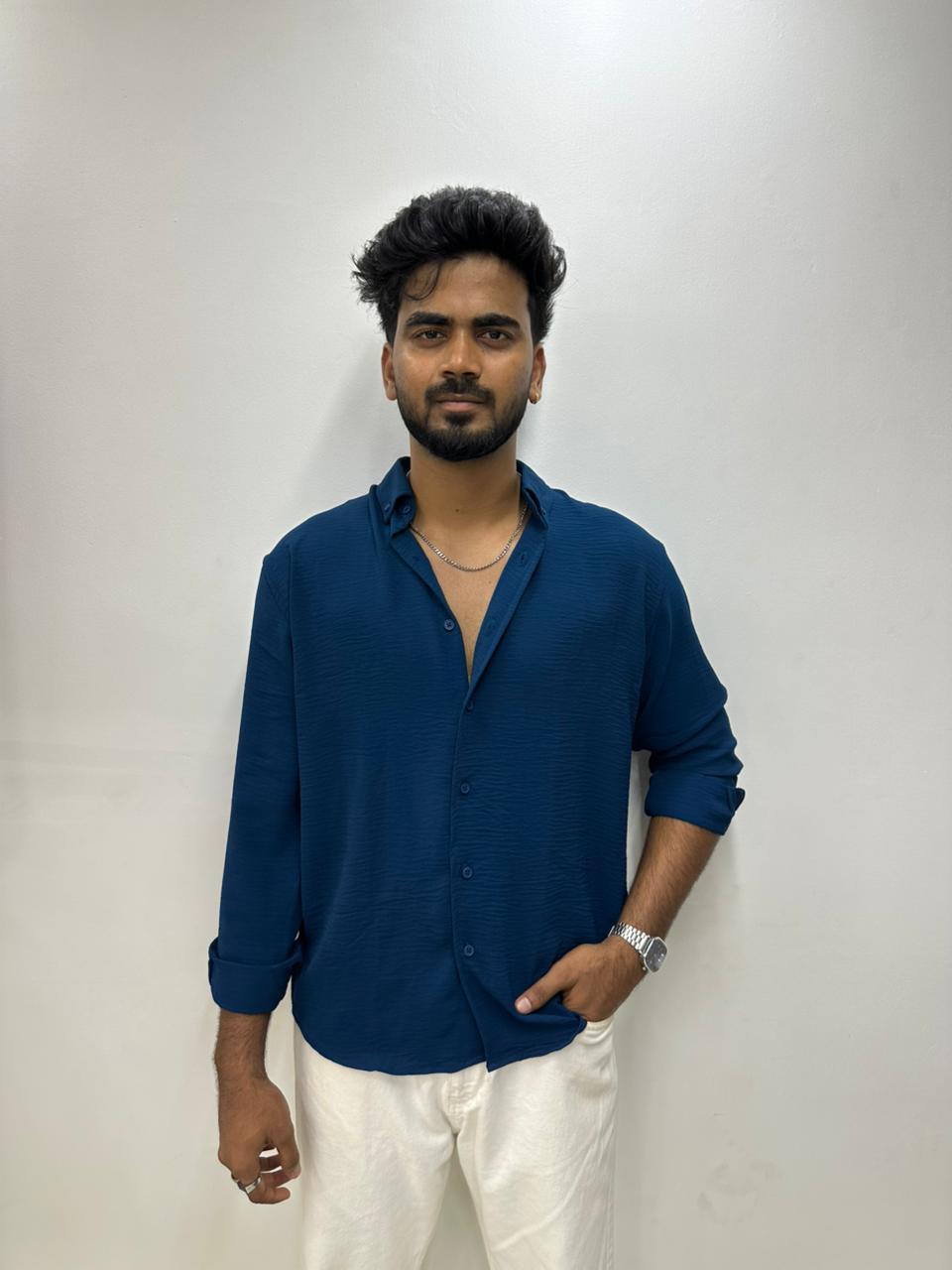 Blue Crush Linen Shirt