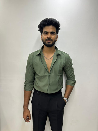 Green TR Solids Shirt