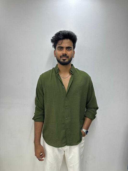 Green Crush Linen Shirt