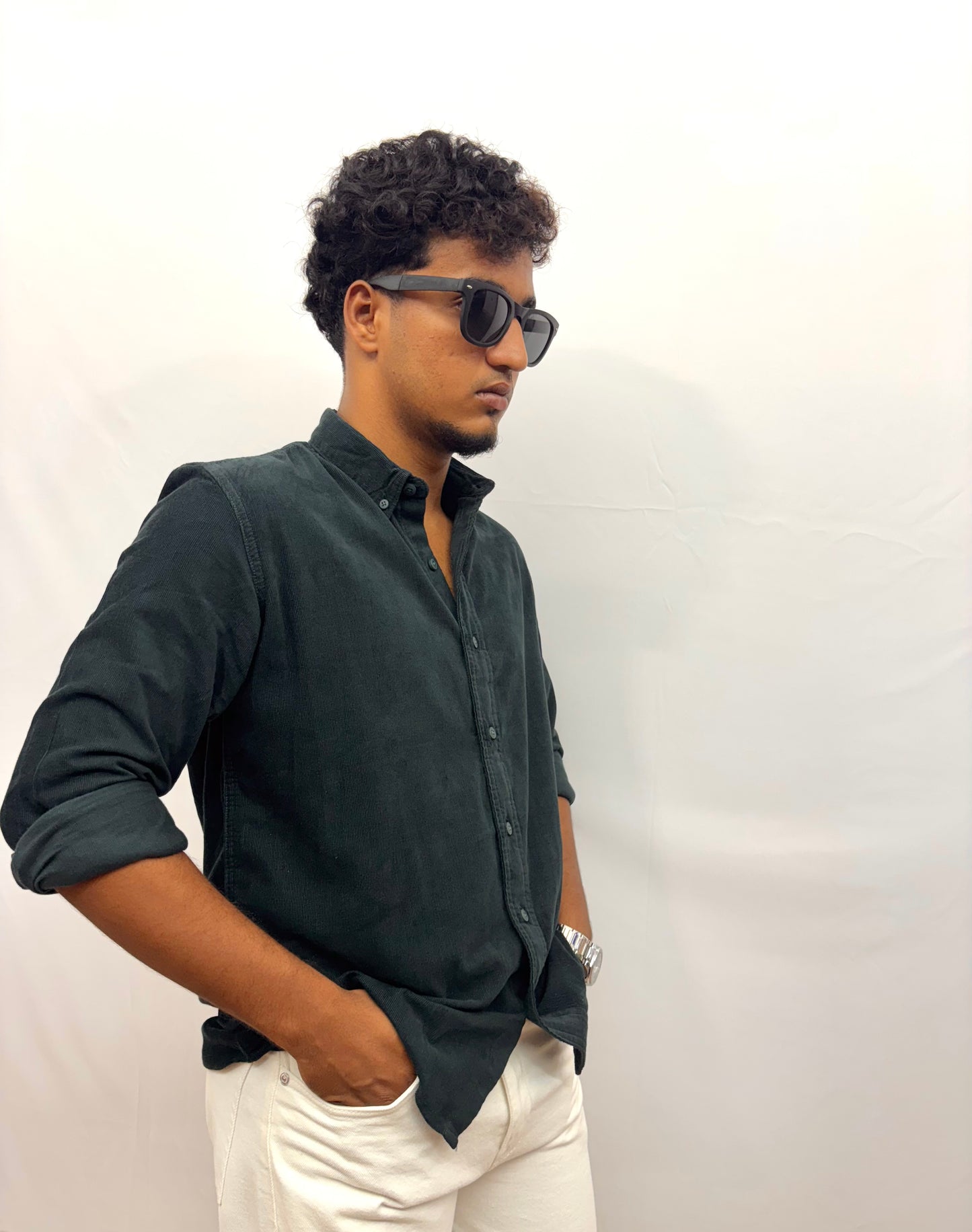 Forest Green Corduroy Shirt