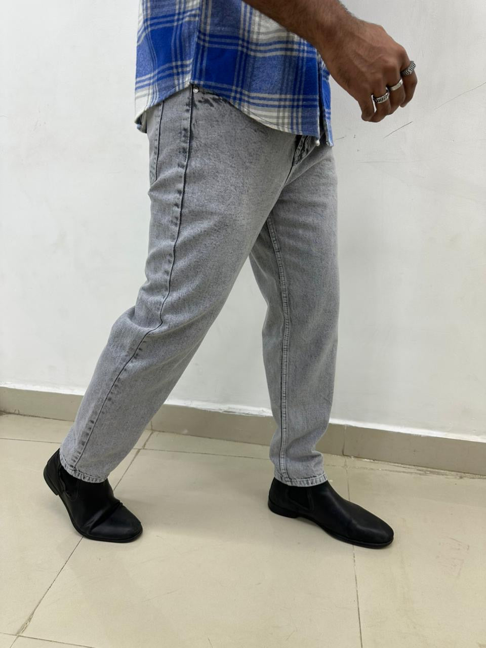 Light Grey Mom Fit Jeans