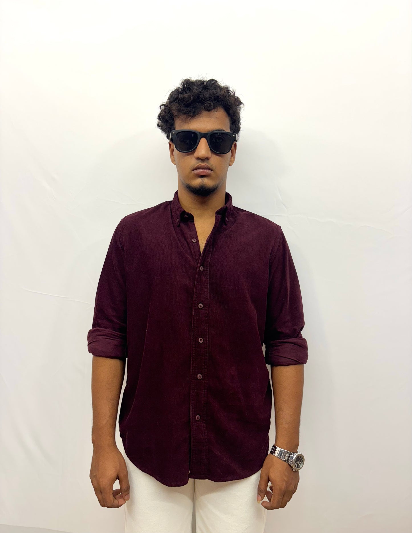 Maroon Corduroy Shirt