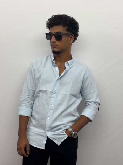 Ice Blue Hand Patch Shirt