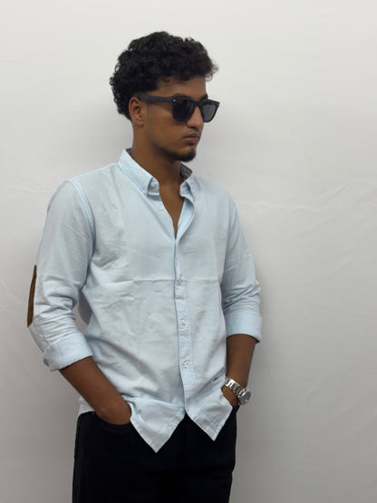Ice Blue Hand Patch Shirt