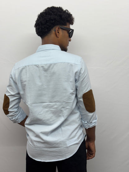 Ice Blue Hand Patch Shirt