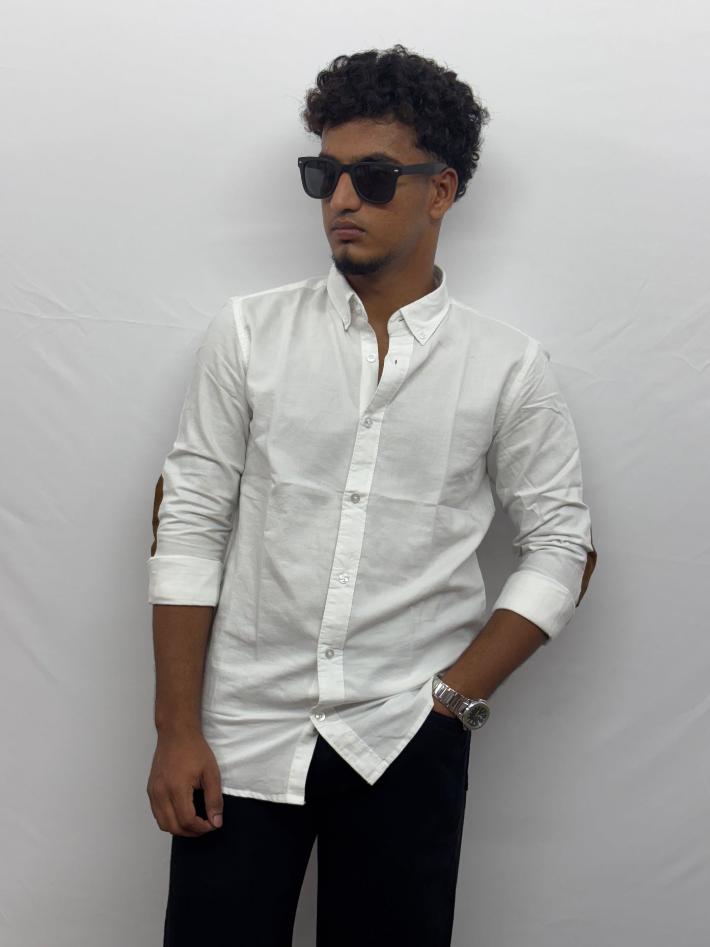 White Hand Patch Shirt