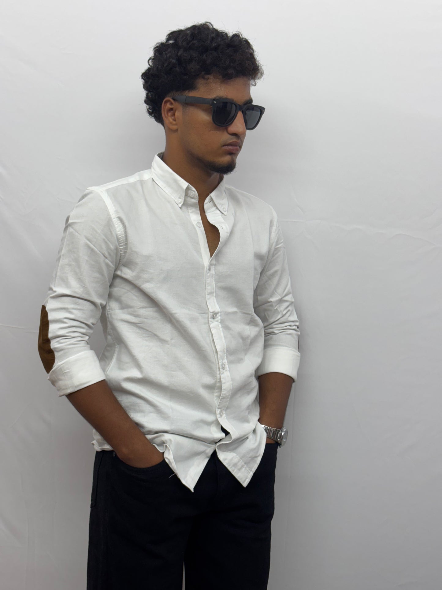 White Hand Patch Shirt