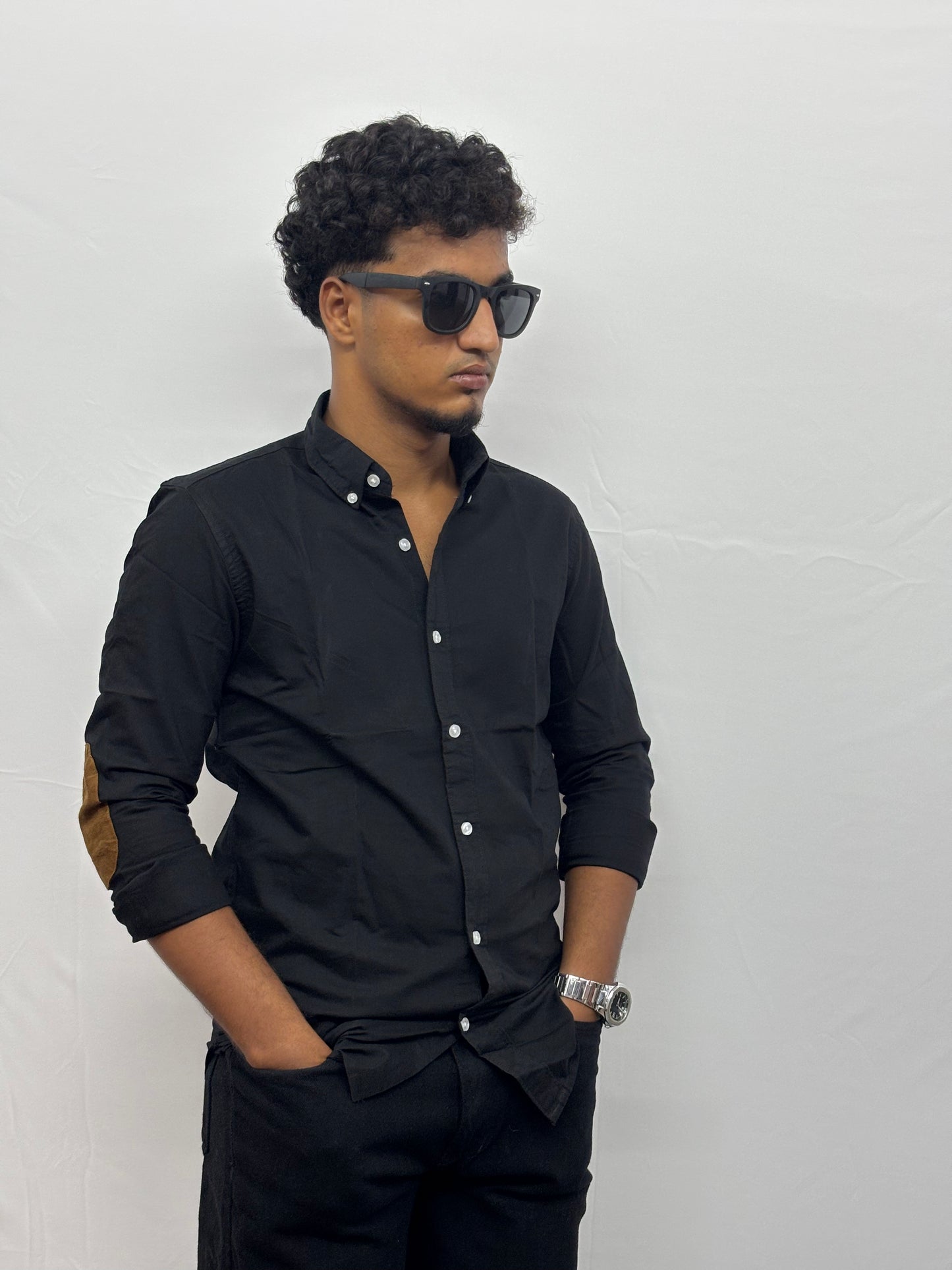 Black Hand Patch Shirt