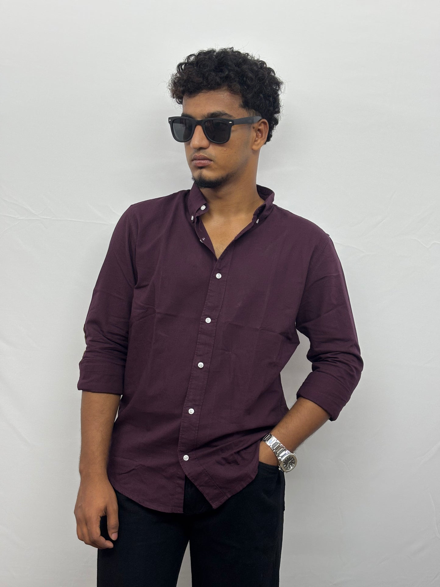 Wine Hand Patch Shirt