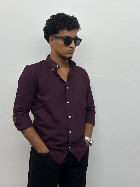 Wine Hand Patch Shirt