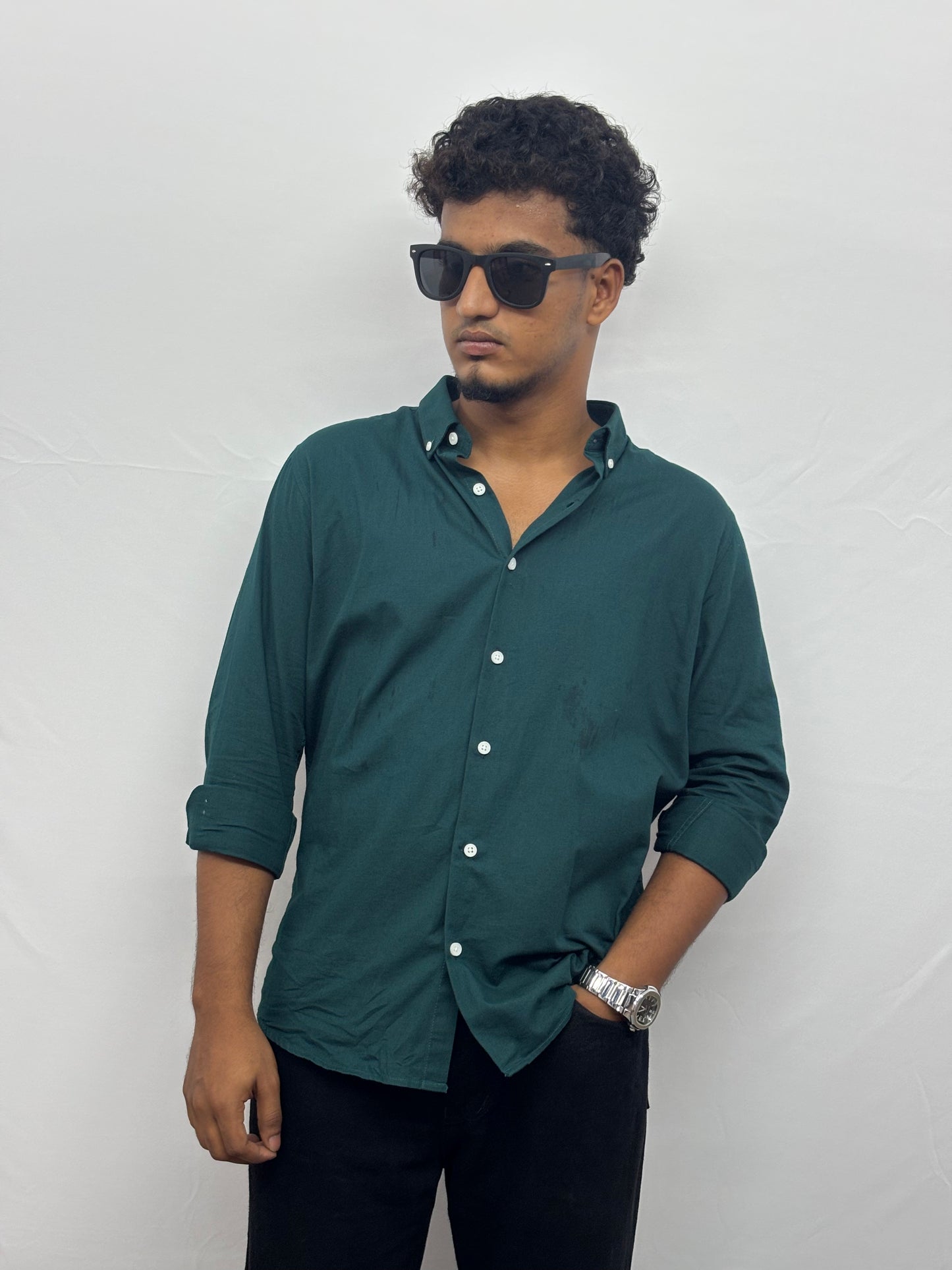 Green Linen Shirt