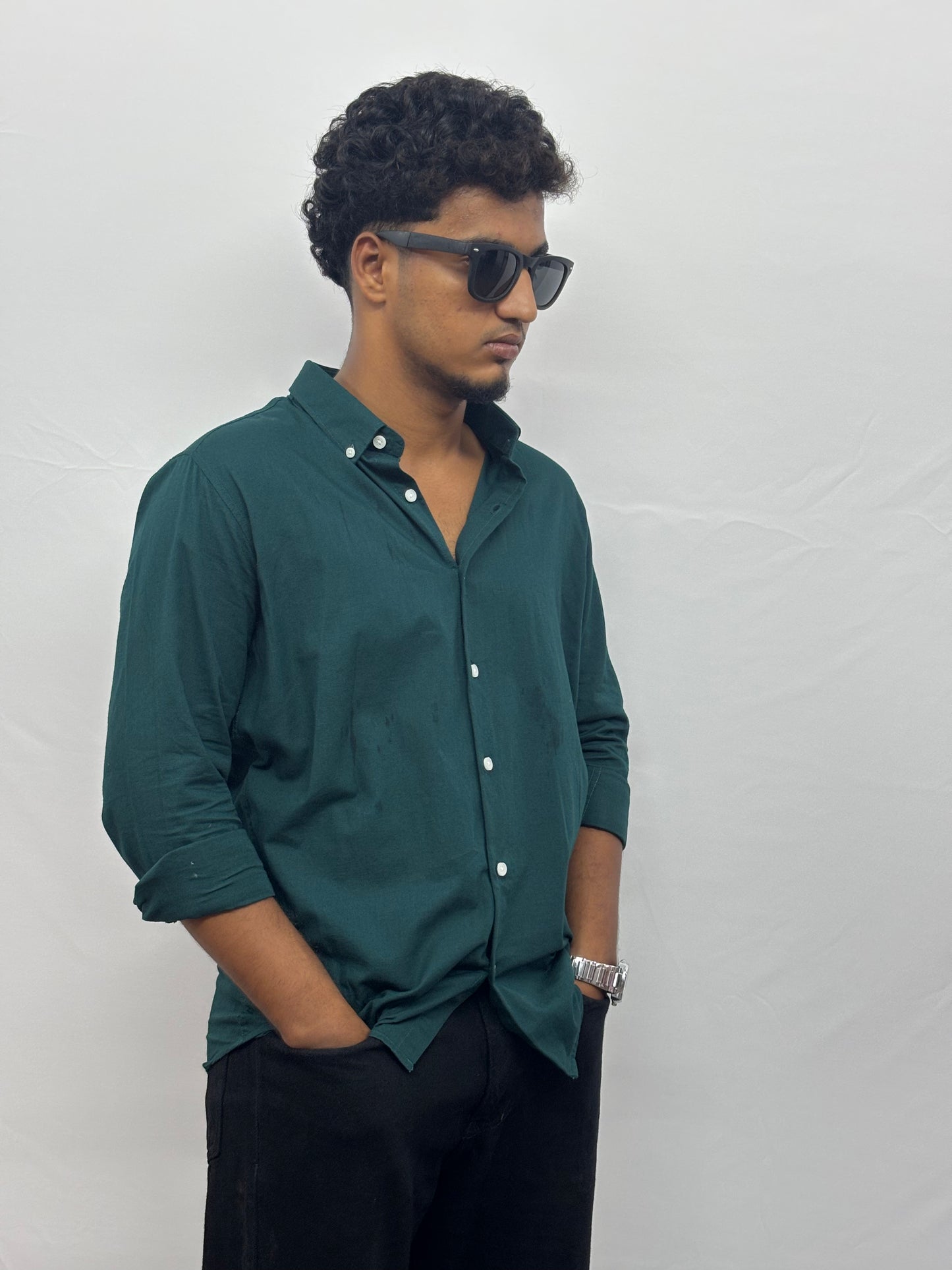 Green Linen Shirt