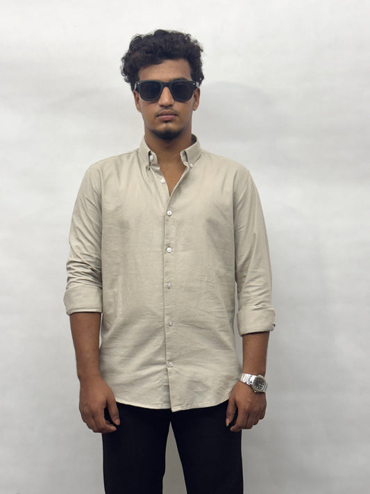 Beige Cotton Shirt