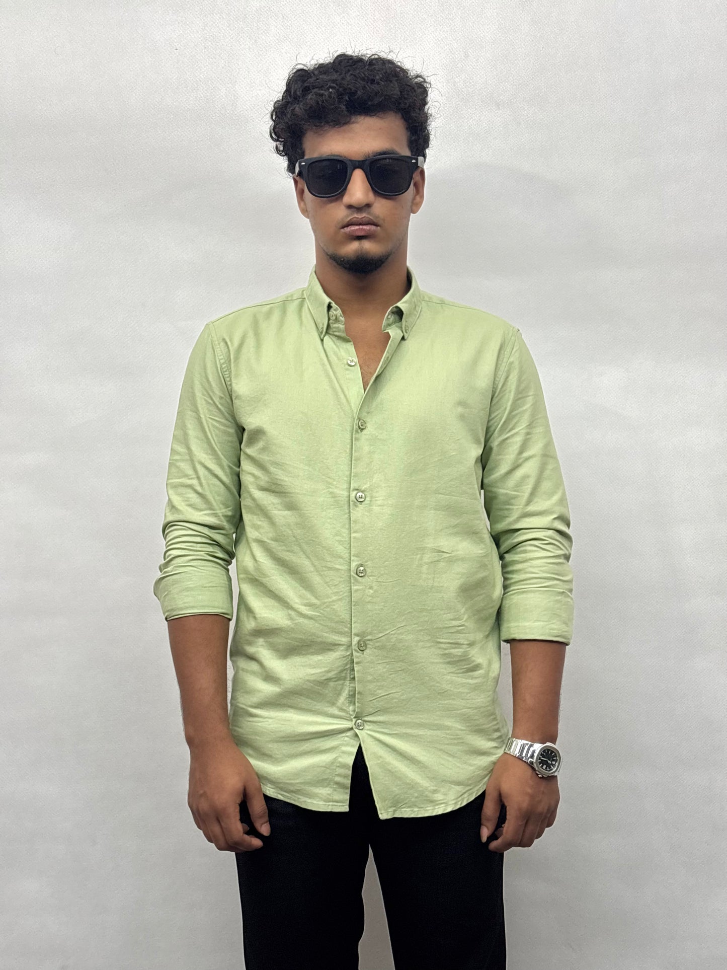 Green Cotton Shirt