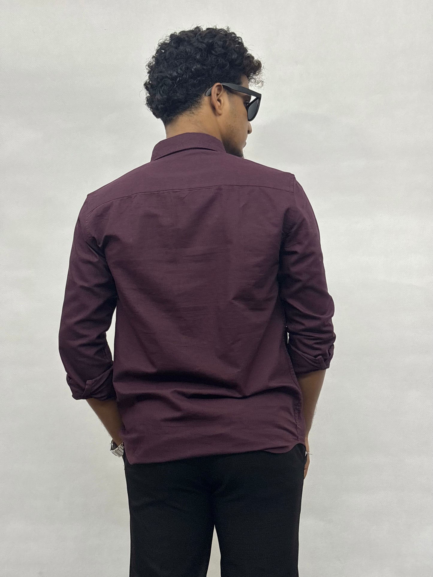 Burgundy Cotton Shirt