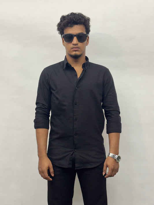 Black Cotton Shirt