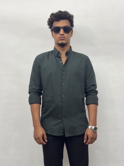 Dark Green Cotton Shirt