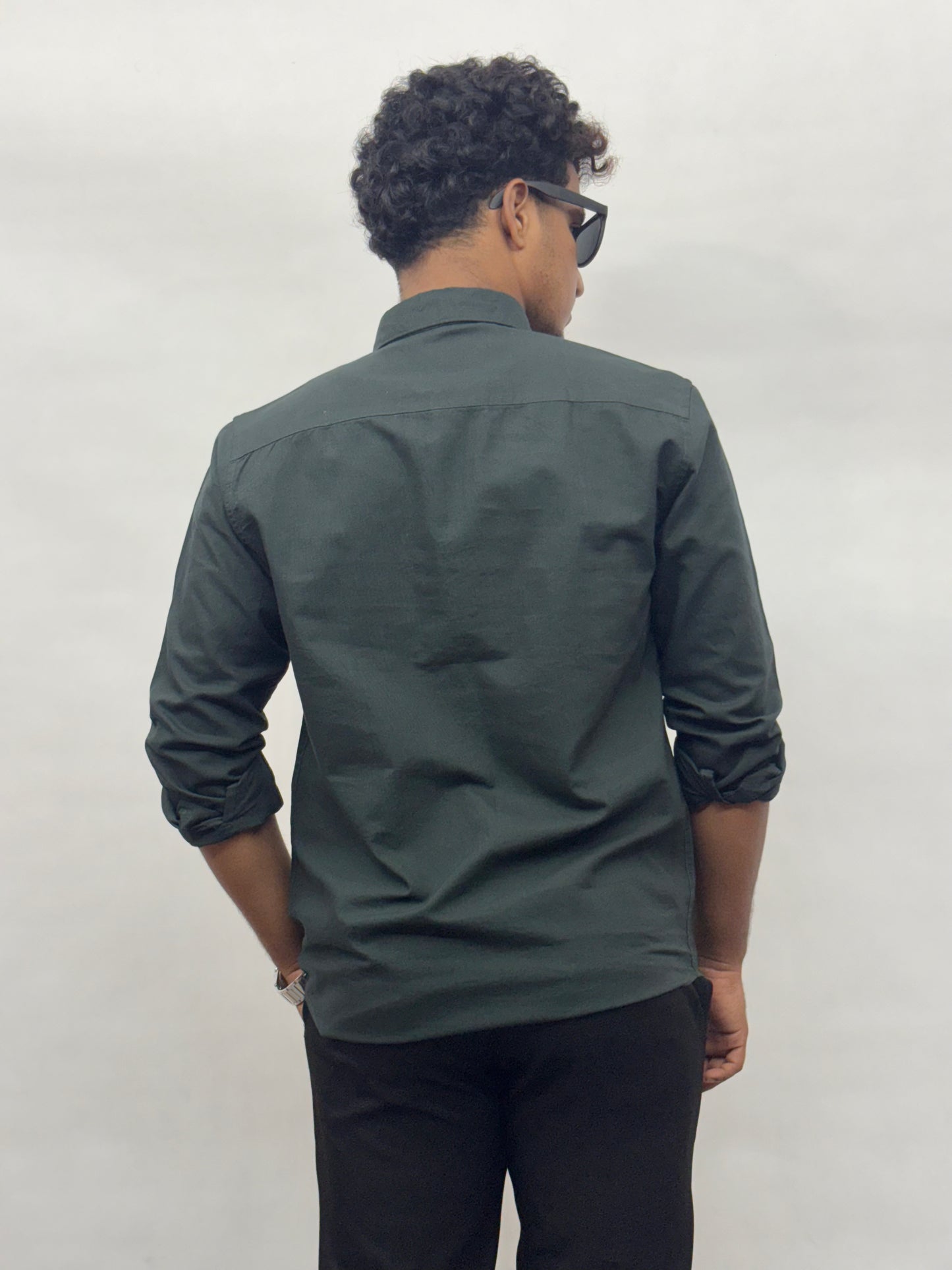 Dark Green Cotton Shirt