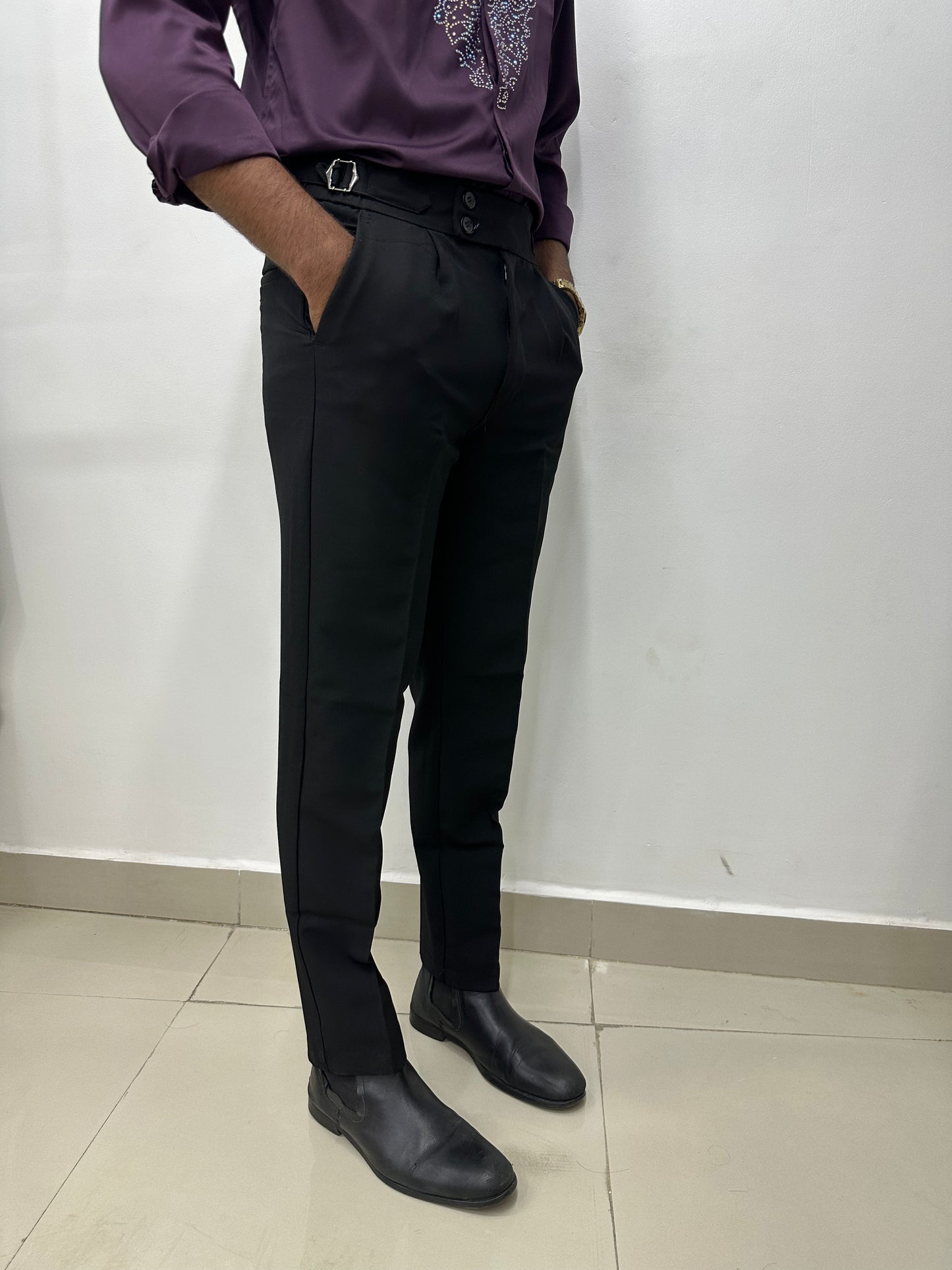 Jet Black Gurkha Pants