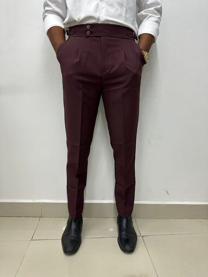 Wine Gurkha Pants