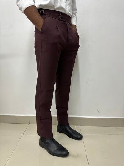 Wine Gurkha Pants