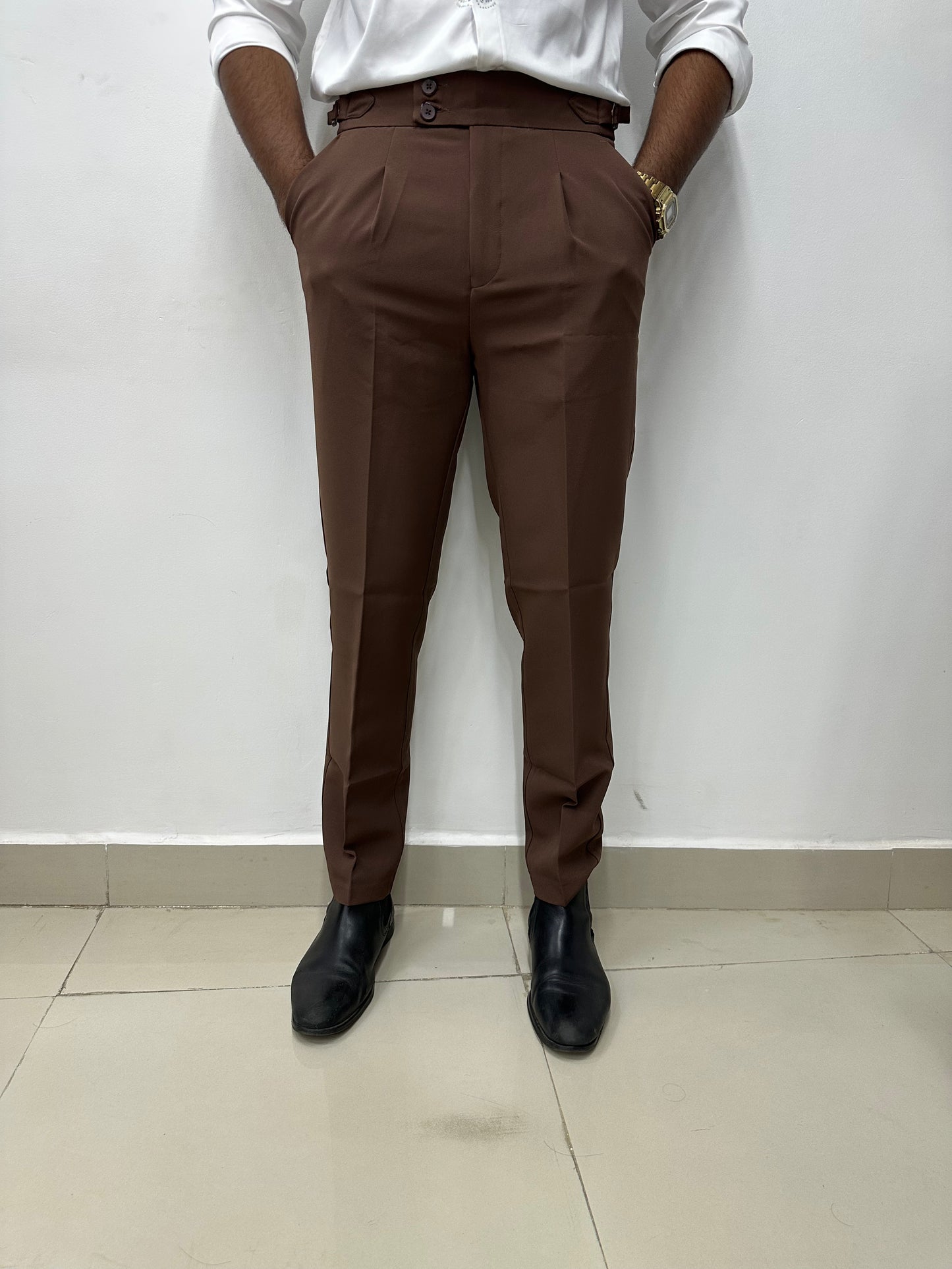 Cocoa Brown Gurkha Pants