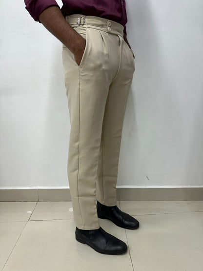 Beige Gurkha Pants
