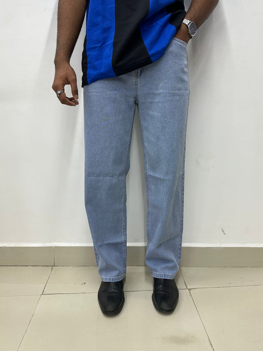 Sky Blue Baggy Fit Jeans
