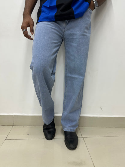 Sky Blue Baggy Fit Jeans