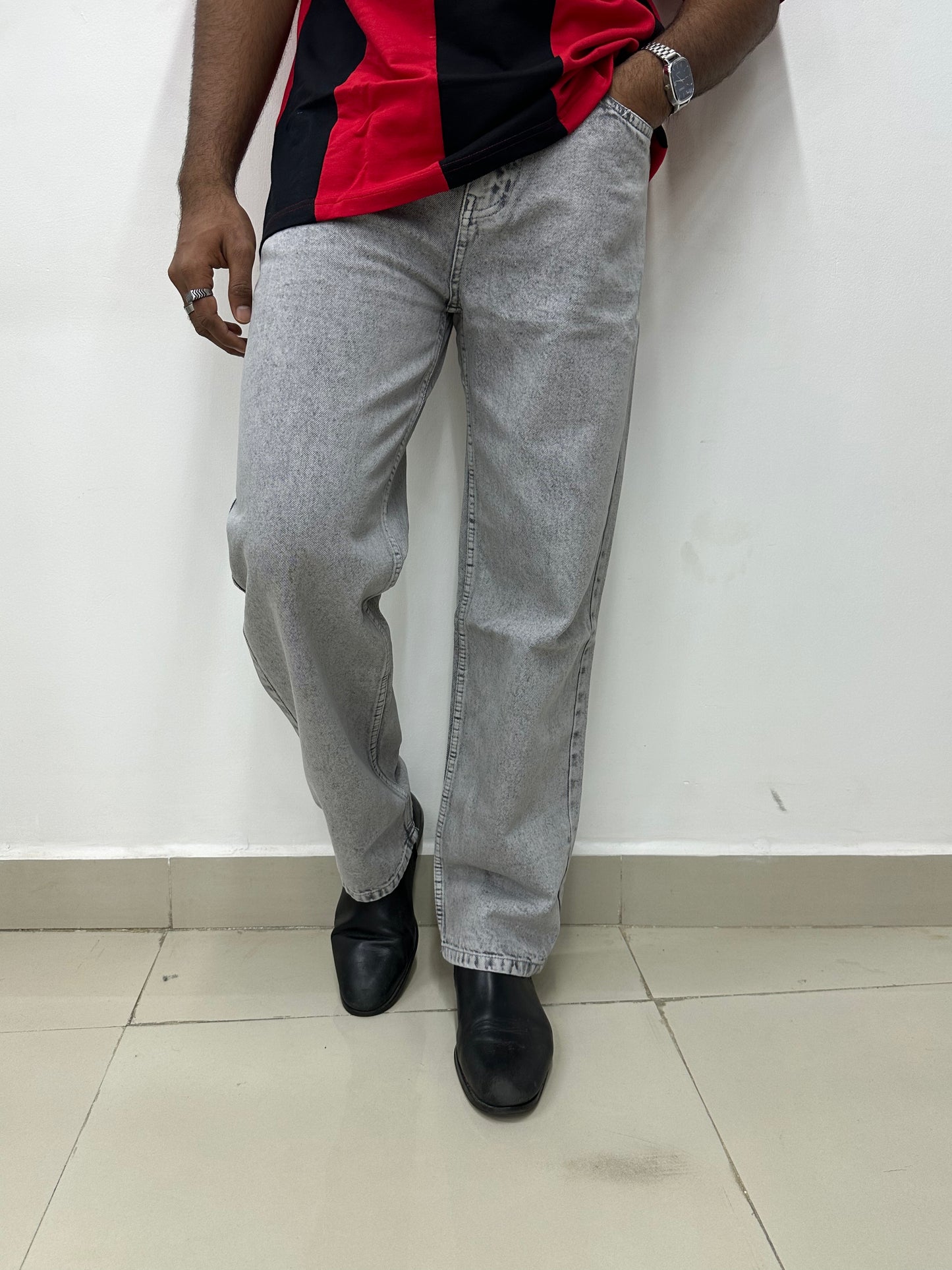 Light Grey Baggy Fit Jeans