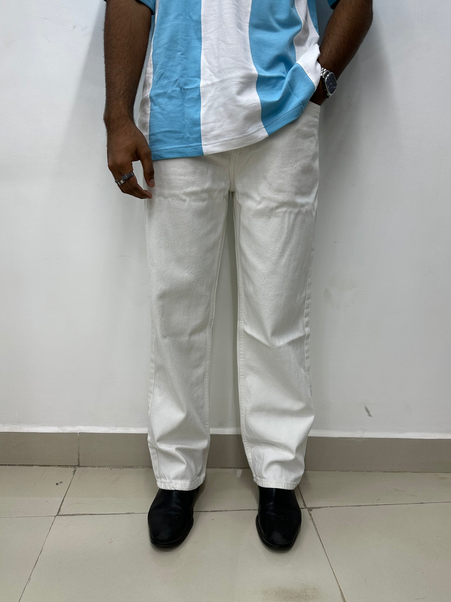 White Baggy Fit Jeans