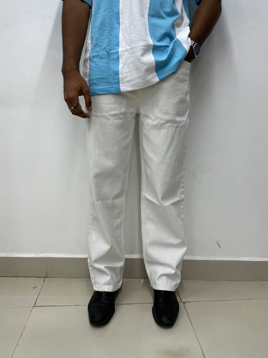 White Baggy Fit Jeans