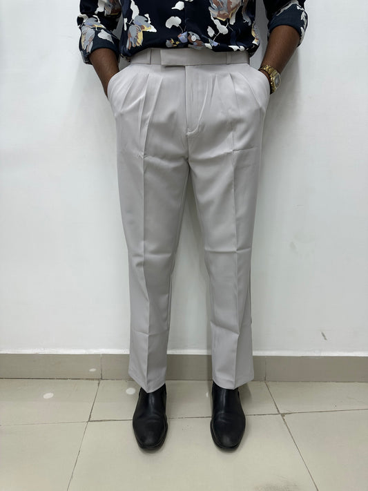 Light Grey Korean Baggy Trousers